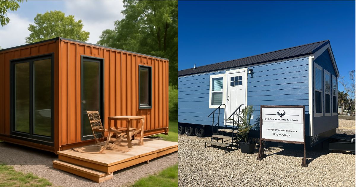park model vs shipping container homes