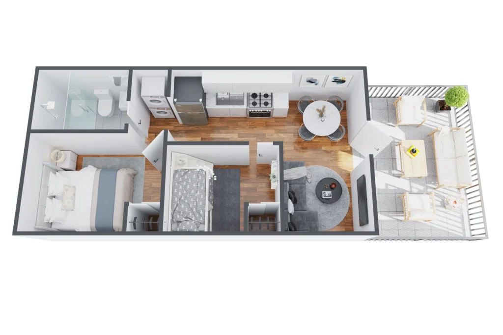 Full House Floor Plan 3D