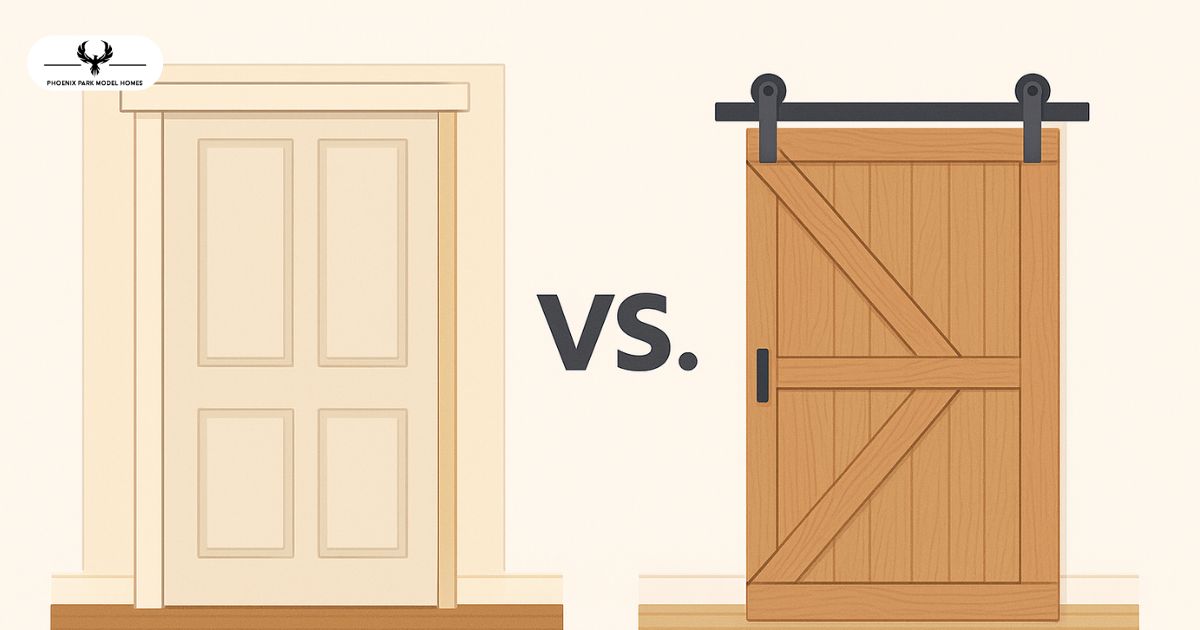 pocket door vs barn door for park model